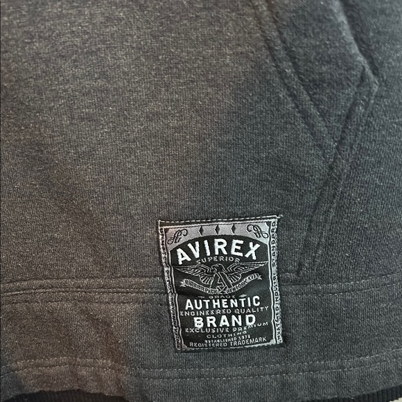 Avirex Gray and Black Two-Toned Hoodie - Picture 4 of 7